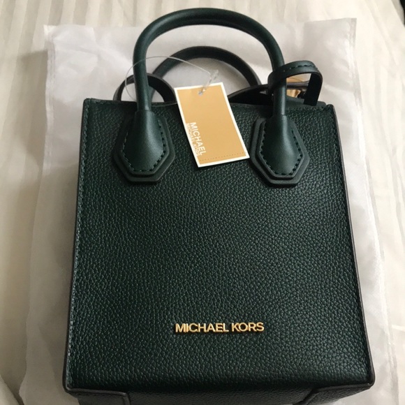 NWT Michael Kors Small Mercer Bag Green - Picture 3 of 4